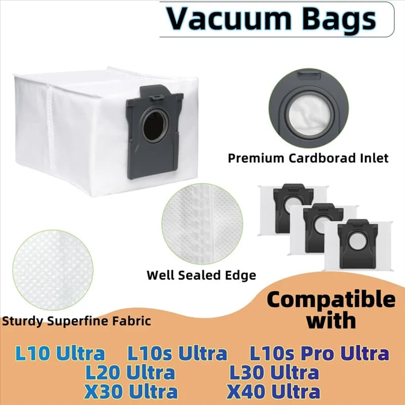 A02F-Accessorio per aspirapolvere robot Dreame X50 Ultra completo, spazzola principale, filtri, panni per mocio, spazzole laterali, sacchetti per la polvere