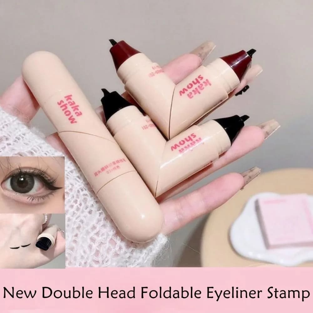 Nuovo timbro per eyeliner impermeabile timbro per eyeliner pieghevole ad asciugatura rapida timbro per eyeliner girevole a lunga durata