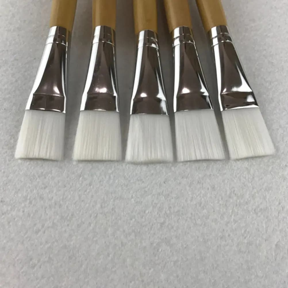 Set di 2 Pennelli per Maschera Viso, Copertura Completa, Manico in Legno, Leggeri e Portatili, Strumento per la Cura della Pelle e Maschere Fai-da-Te