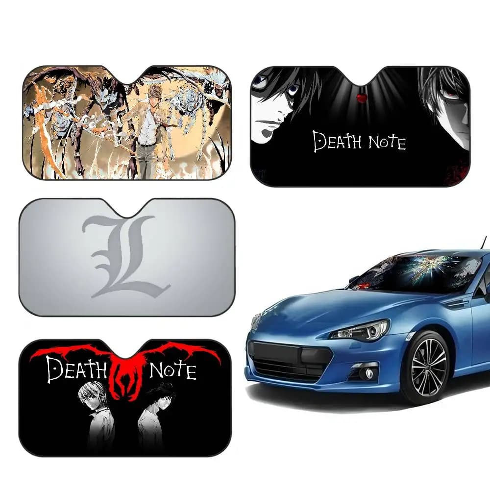 Anime D-death Note Manga Finestra di automobile Parasole Parabrezza Protezione anti-UV Parabrezza anteriore posteriore Blocco Copertura Visiera Accessori