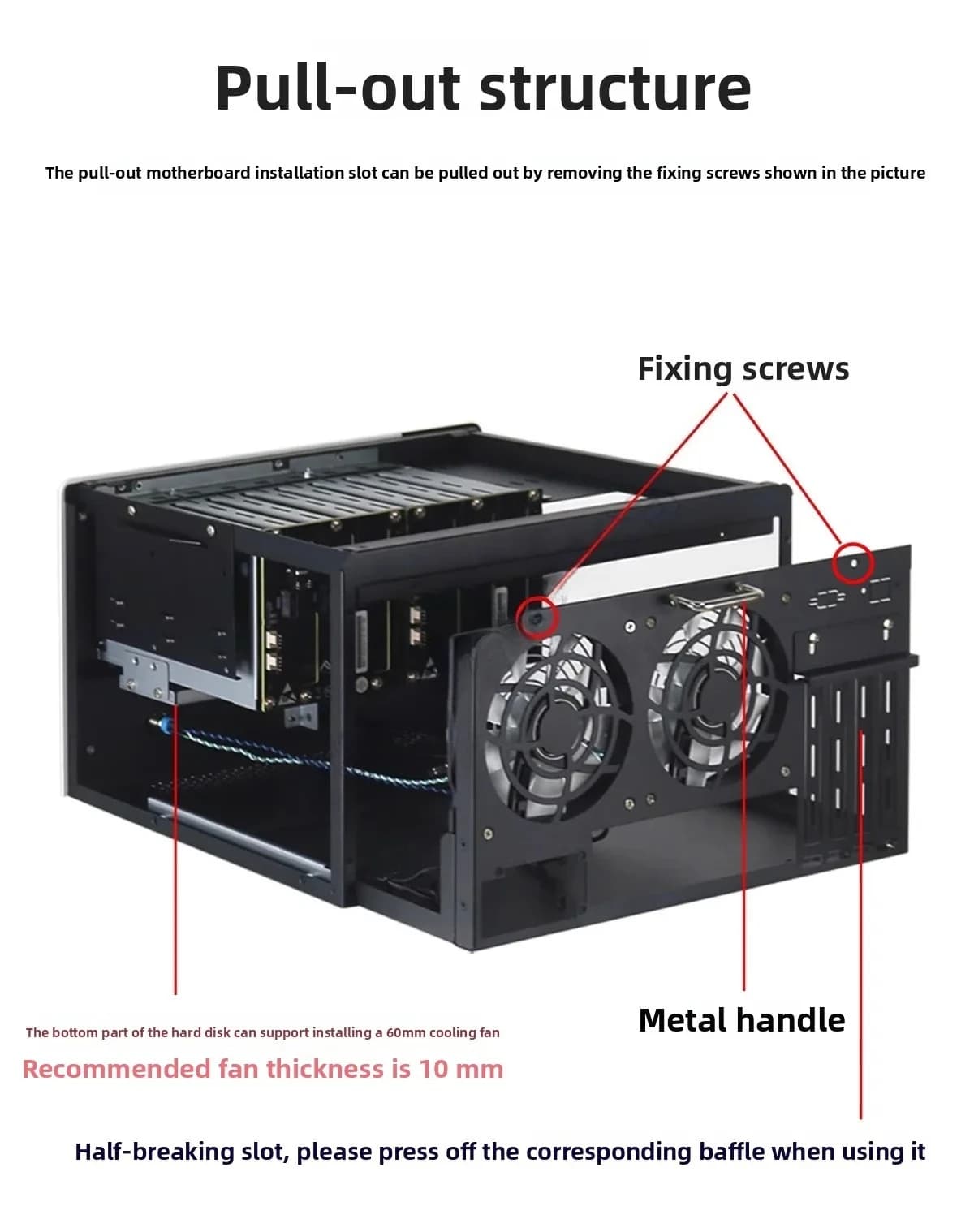 Chassis Mini Server NAS Serie 8 Bay Hot-Plug per Archiviazione Dati di Rete e Apparecchiature di Controllo Industriale