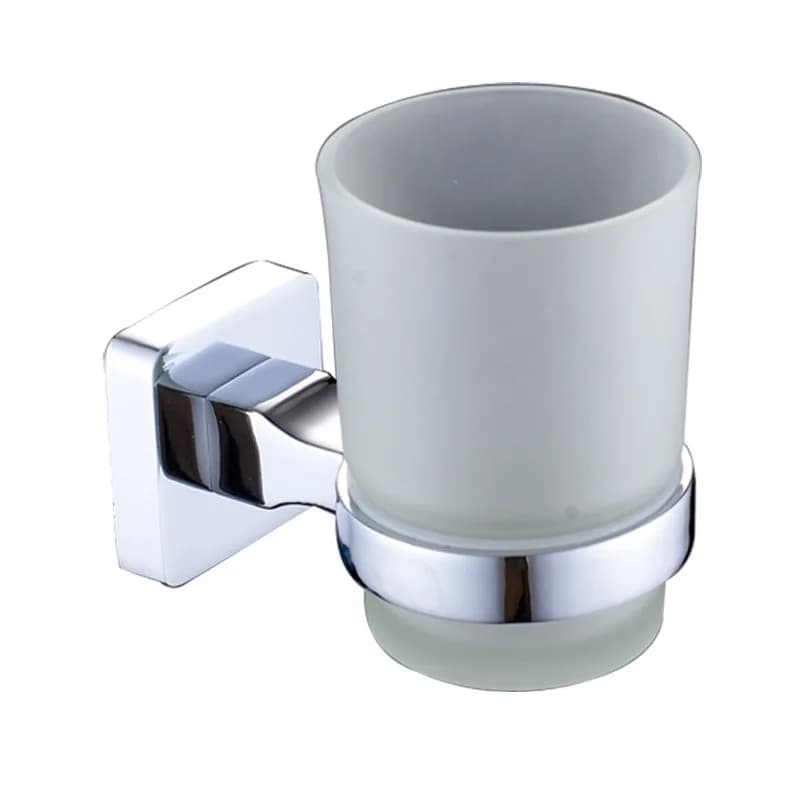 Installazione perforata: portaspazzolino a parete, portabicchieri per spazzolino e dentifricio con tazza smerigliata, accessori da bagno, accessori per WC