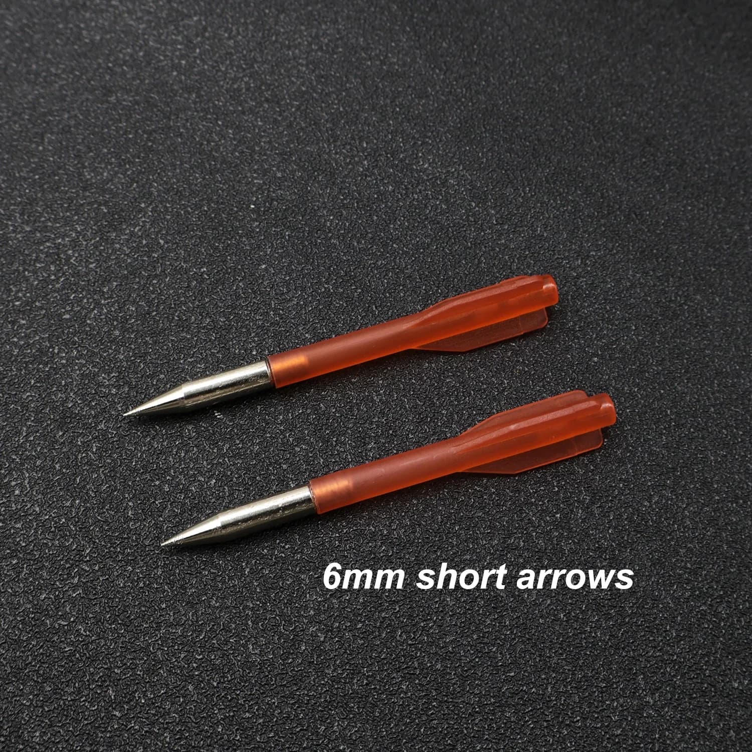 20 Pezzi Freccette con Punta in Metallo Rosso 7,6cm, Diametro 6mm, 3 Alette per Tiro di Precisione e Caccia all'Aperto