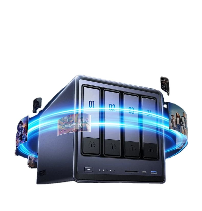 UGREEN DXP4800 Four-Bay NAS Home Family Network Storage Host Server Personal Cloud Hard Drive N100 Chip Mobile Phone/Tablet AI