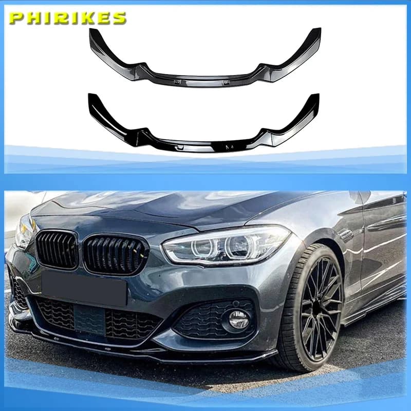 For BMW F20 F21 M-Sport Maxton Style 118i 120d 120i M135i M140i 2015-2019 LCI Front Bumper Lip Spoiler Splitter Diffuser Bodykit