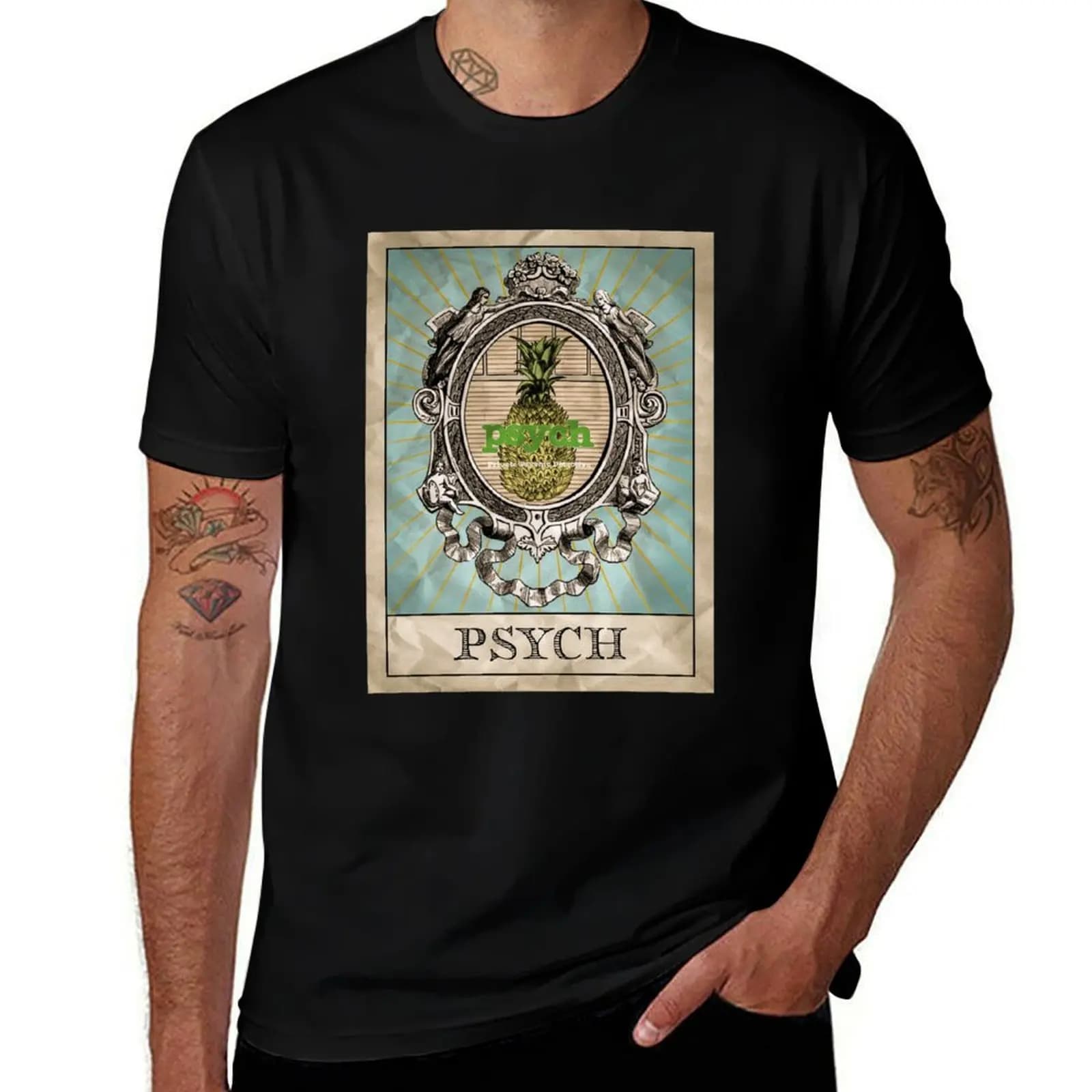T-shirt Psych Tarot Card, top da allenamento anti-sudorazione