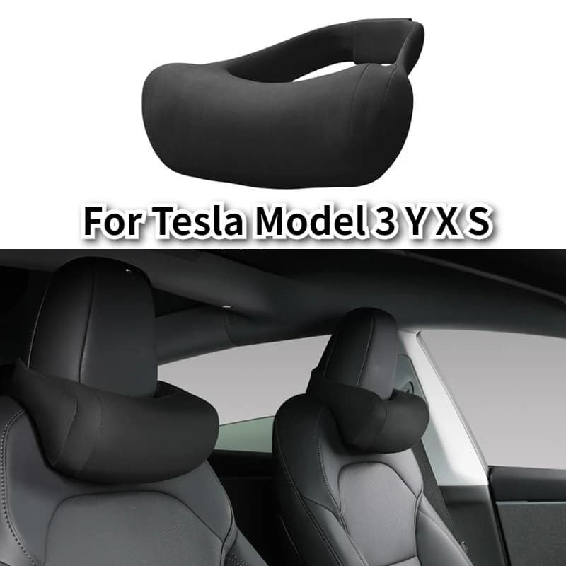 For Tesla Model 3 Y Juniper Car Seat Headrest Bearing Model S Model X Soft Comfort Suede Protective Cover Accessories 2017-2025