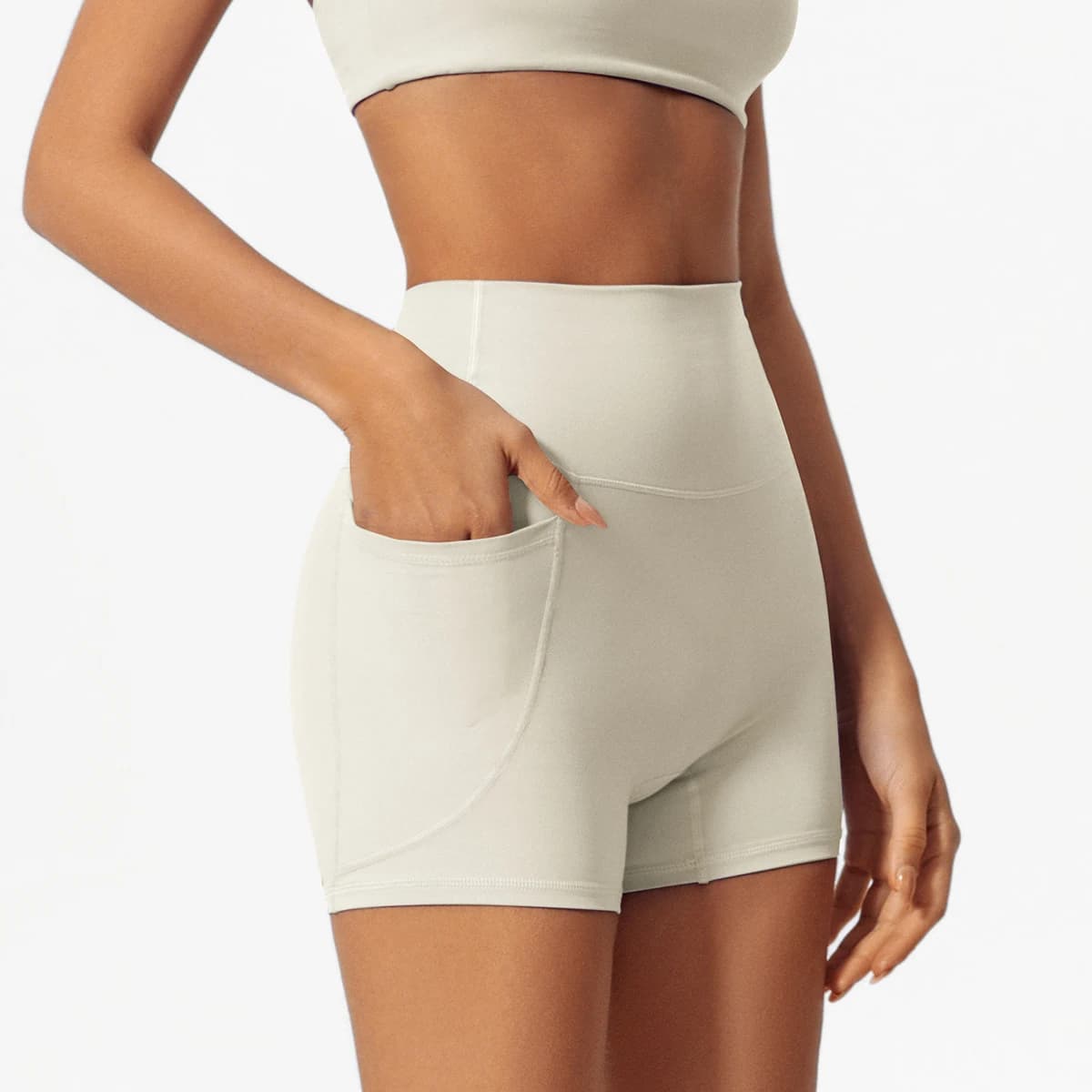 Hearuisavy women's sports shorts for gym, running and cycling, high waist, fast drying, breathable, modelling and push-up