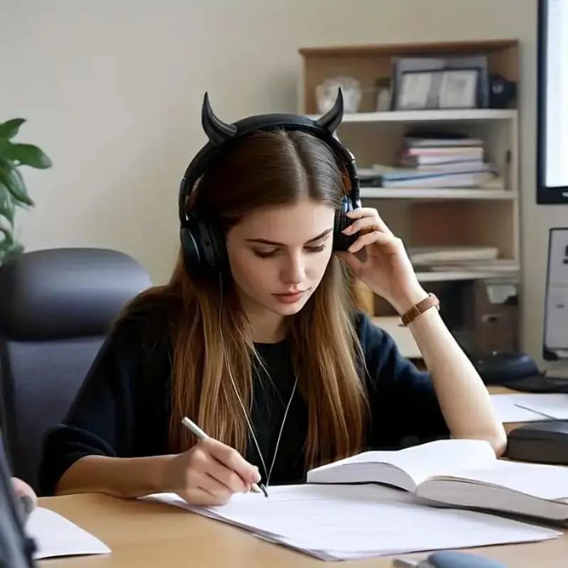 3D Printed Devil Horn Gaming Headphone Accessories, Self-Handing, With Tips, Decoration for TV Support