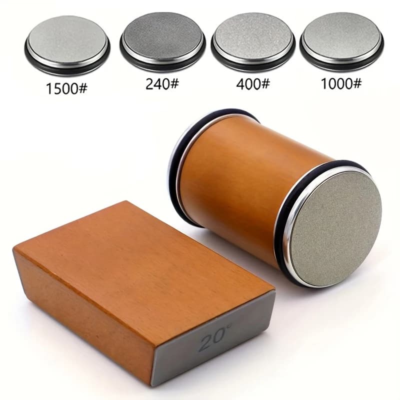 2025 Kit per affilare i coltelli rotanti per affilare i coltelli a rulli con bordo dritto con diamanti industriali Set di coltelli da chef Consegna veloce