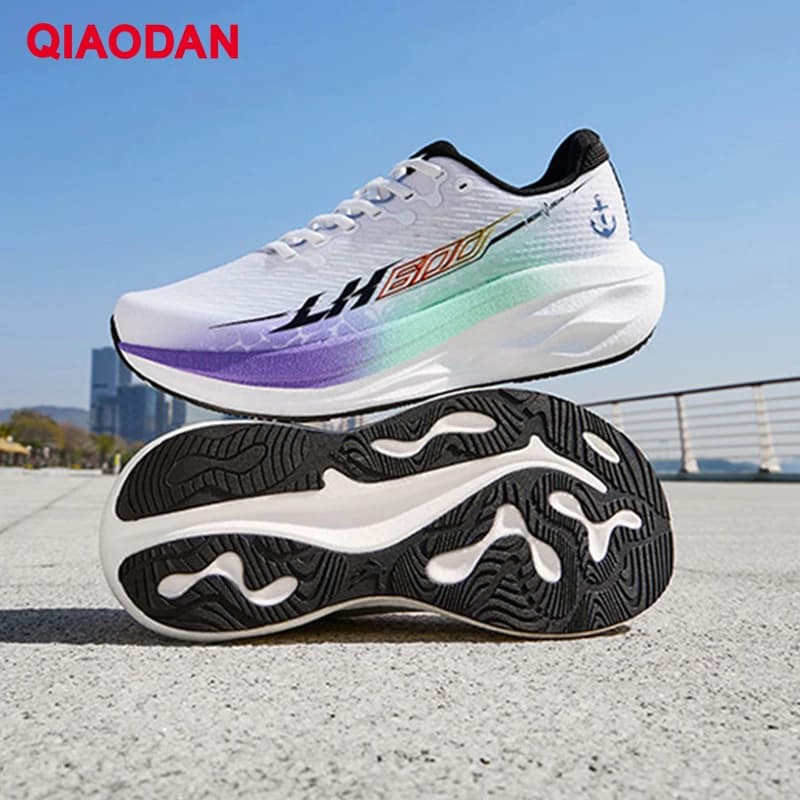 QIAODAN LH600 2nd Scarpe da corsa da uomo Sneakers in mesh traspirante Assorbimento degli urti Ammortizzazione a rimbalzo Calzature sportive QXB023263229R