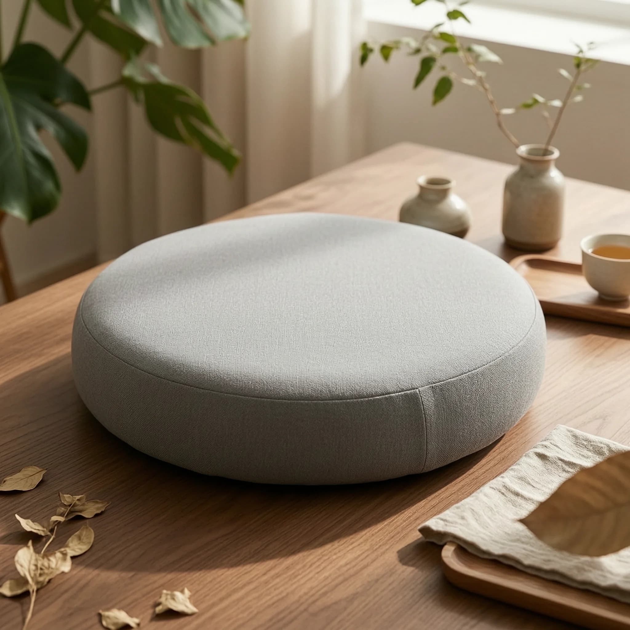 Meditation Chair Low-Height Floor Cushion with Backrest Meditation Cushion Thick Seat Comfortable for Adults, Tatami Room