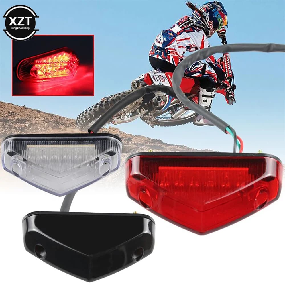 Universale DC 12V 12LED Barra luminosa per moto Striscia freno Stop Fanale posteriore Indicatori DRL per moto Moto ATV Dirt Bike