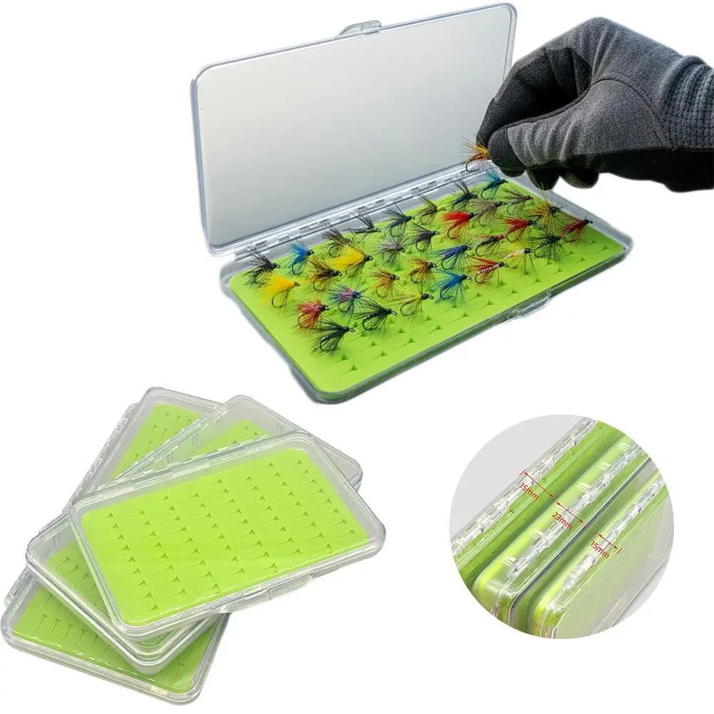 Mosque Watertight Soctile Box, Transparent Esche Case with Silicone Insert, Portable Fishing Equipment Container
