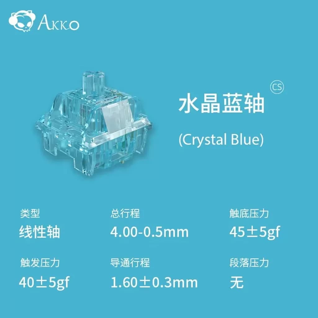 Akko Crystal V3 Interruttore Vino Rosso Argento Blu Lineare Tattile 3 Pin 40g 45g RGB Interruttori Tastiera Meccanica Hot Swap per AULA F75