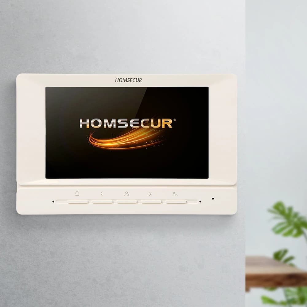 HOMSECUR Monitor Interno a 4 Fili XM718F da 7 Pollici per Videocitofono HDS 1080P