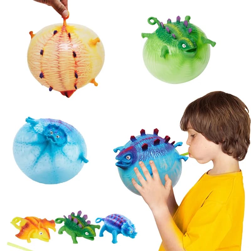 Bambini divertenti animali che soffiano gonfiano dinosauro palle di sfiato Antistress palloncino a mano Fidget Party giochi sportivi giocattoli per bambini regalo
