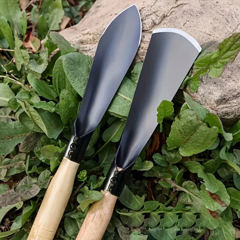 Set di attrezzi per pala da giardino per piantare e diserbo, corpo in metallo e manico in legno Pala da giardino Pala multiuso in acciaio al manganese