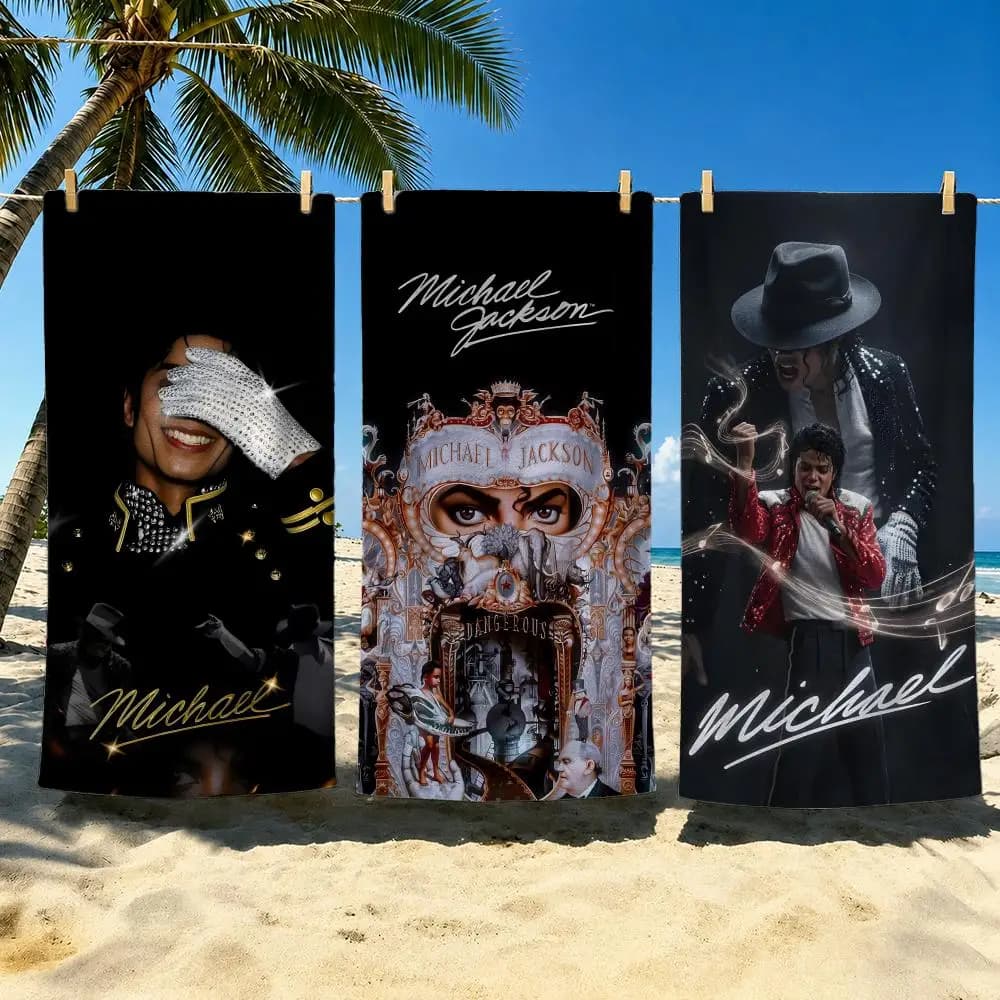 Singer Michael Jackson Towel Towel Soft Pool Gift For Travel Gym Shower Cool Camping Quick Dry Sports Large Beach Towel