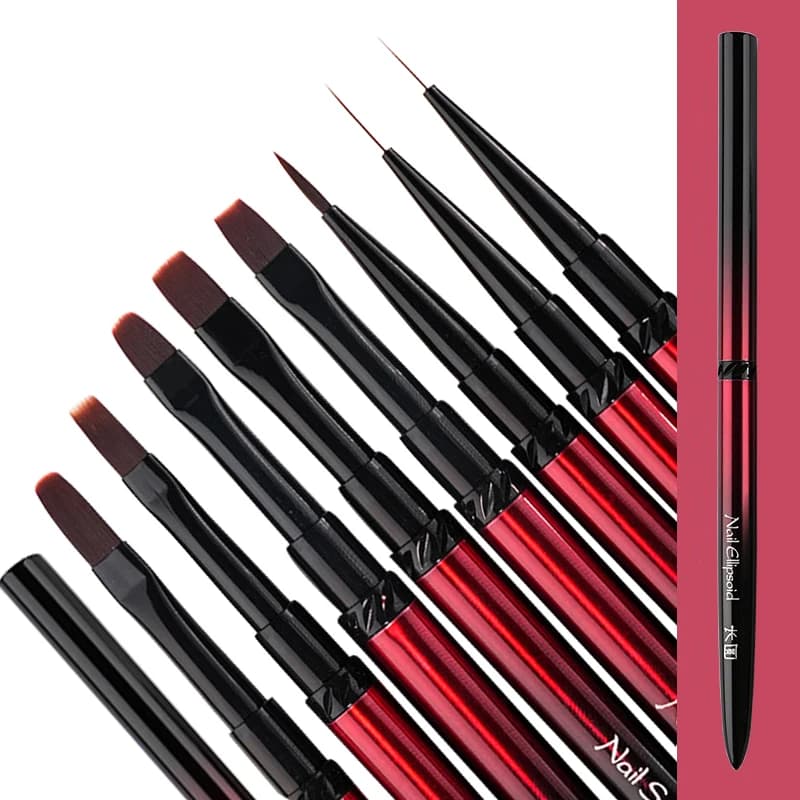 Pennello Professionale per Unghie, Penna per Colla Fototerapica, Pennello per Gel UV, Pennello per Nail Art in Acrilico, Strumento per Manicure e Pittura