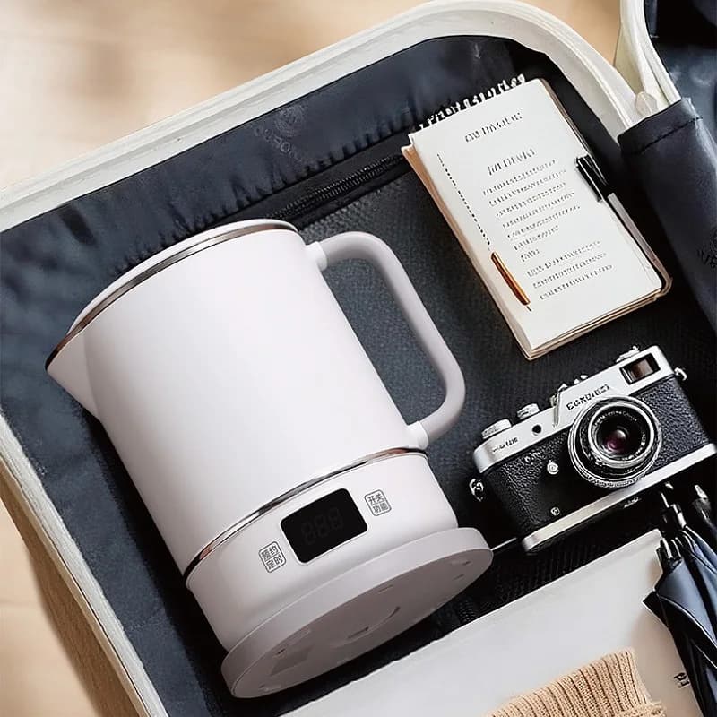 1.2L Electric Kettle 110V/220V Portable 304 Stainless Steel Boil Kettle Appointment Health Kettle Auto Keep Warm Multifunction
