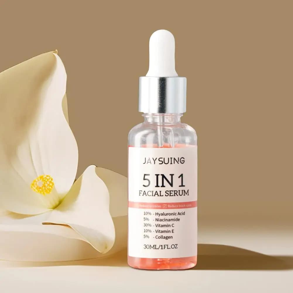 1/2/3pcs 30ml 5 In 1 Serum Viso Hydrating Vitamin C Hyaluronic Acid Serum Viso Reduce Pores Skin Care Jay descending
