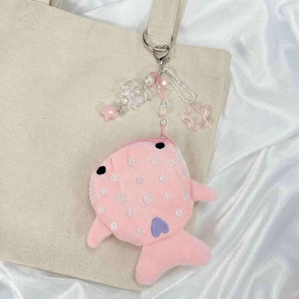 Portamonete Portatile a Forma di Squalo Balena, Mini Portafoglio con Ciondolo, Adorabile Borsa con Cerniera a Cartone Animato, Organizzatore per Cavi Dati