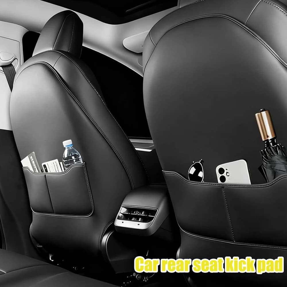 Rear Seat Protector for Tesla Model 3 and Model Y, Anti-Graffio Mat, Rear Seat Cover, Organizer with Pockets, Container Door Holder