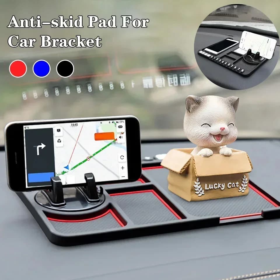 Tappetino antiscivolo per auto multifunzionale Supporto per telefono automatico Antiscivolo appiccicoso antiscivolo Supporto per telefono da cruscotto Tappetino per auto in silicone