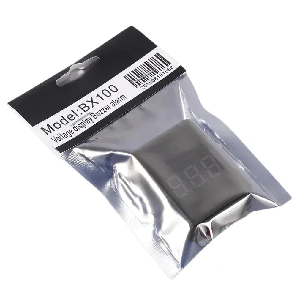 BX100 1-8S Tester di tensione della batteria Lipo con display LCD Allarme cicalino di bassa tensione per modelli di corse FPV Drone RC