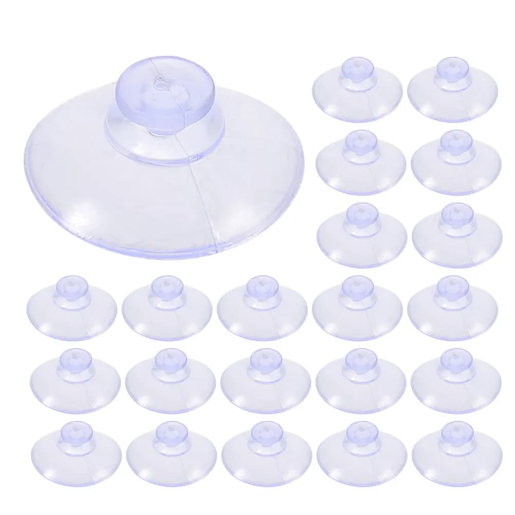 200Pcs Glass Table Transparent Suction Cup Hooks Strong Load Smooth Surface Hanging Organizer Mini Clear Plastic Suckers Windows