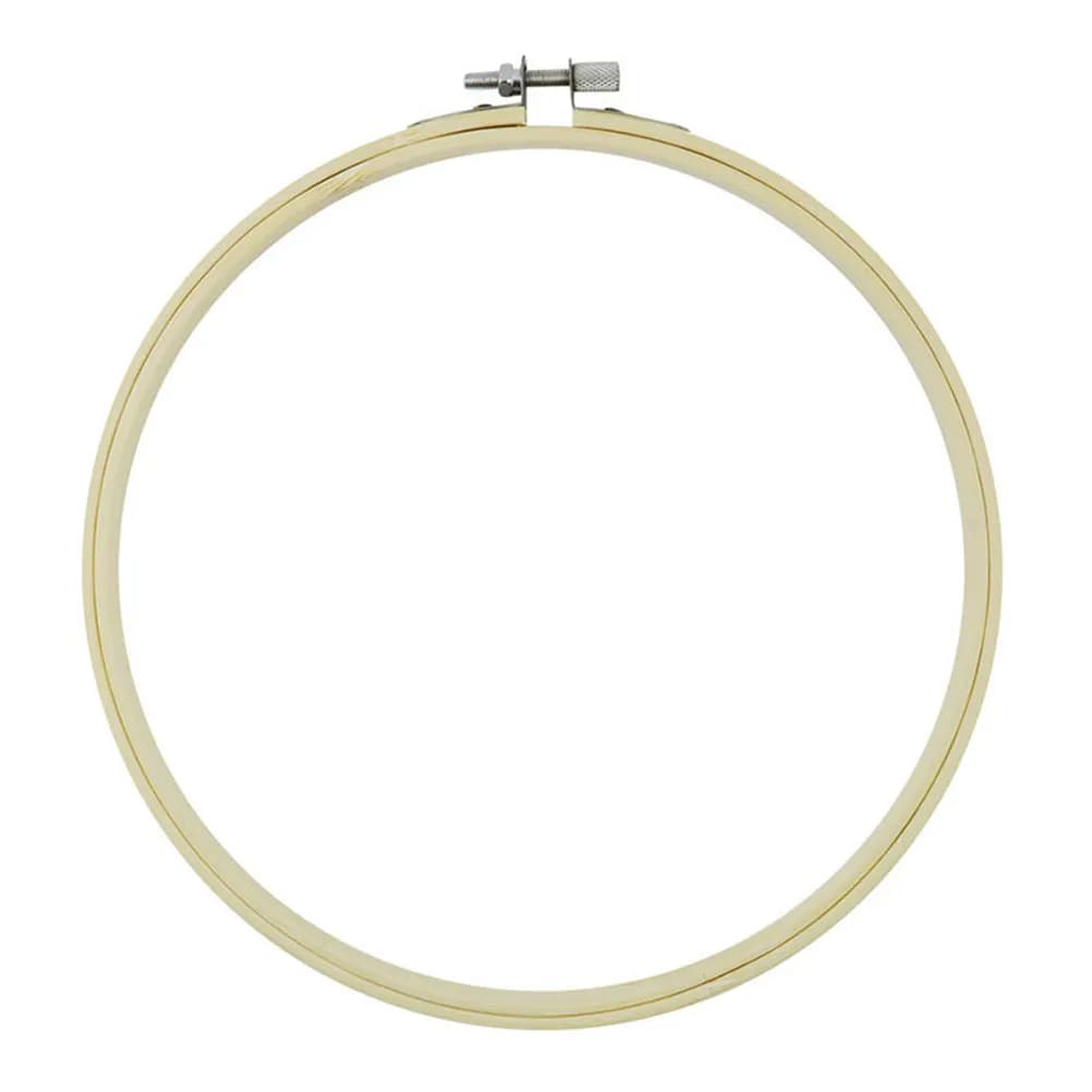 12Pcs Bamboo Embroidery Circle Hoop Set 20Cm Smooth Tight Fabric Hold for Beginners Cross Stitch Quilting DIY Embroidery