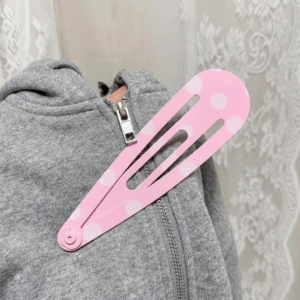 Funny Polka Dot Extra-large Hair Clips 20cm INS Backpack Decoration Hairpin Kawaii Novelty Funny Hair Grip Daily Wearing