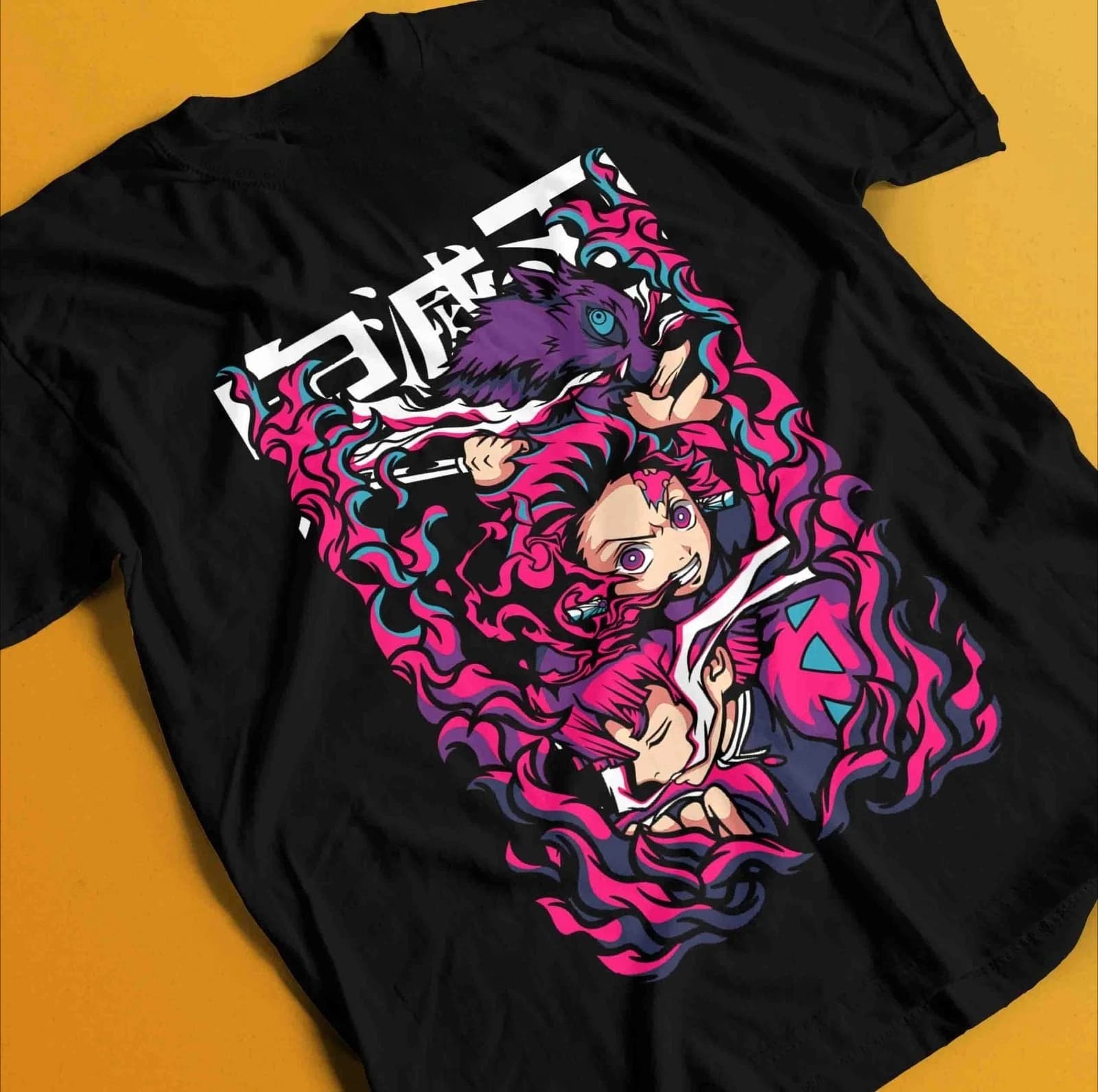 Summer Demon Slayer Shirt Tanjiro Tshirt Zenitsu T-shirt Muzan Doma Tee Inosuke Nezuko Men's Round Neck Short Sleeve