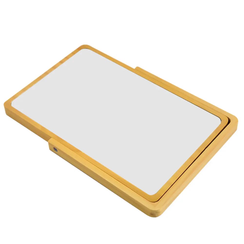 Specchio in legno compatto ed elegante per ragazze, finitura premium, design leggero, specchio decorativo per bagno o ingresso.