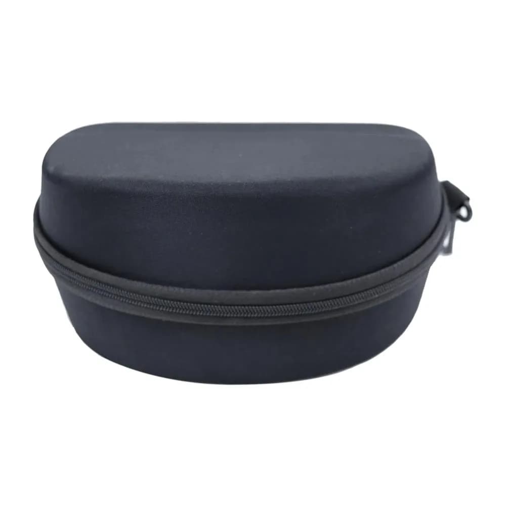Custodia per occhiali da sci resistente anti-shock Borsa rigida Custodia protettiva per occhiali nera Custodia per occhiali da sci con cerniera