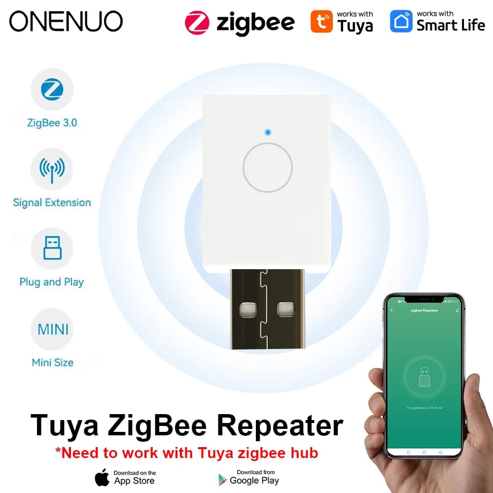 Ripetitore di segnale ZigBee Tuya Smart USB Amplificatore di segnale Extender per Smart Life Gateway Automazione di dispositivi domestici intelligenti