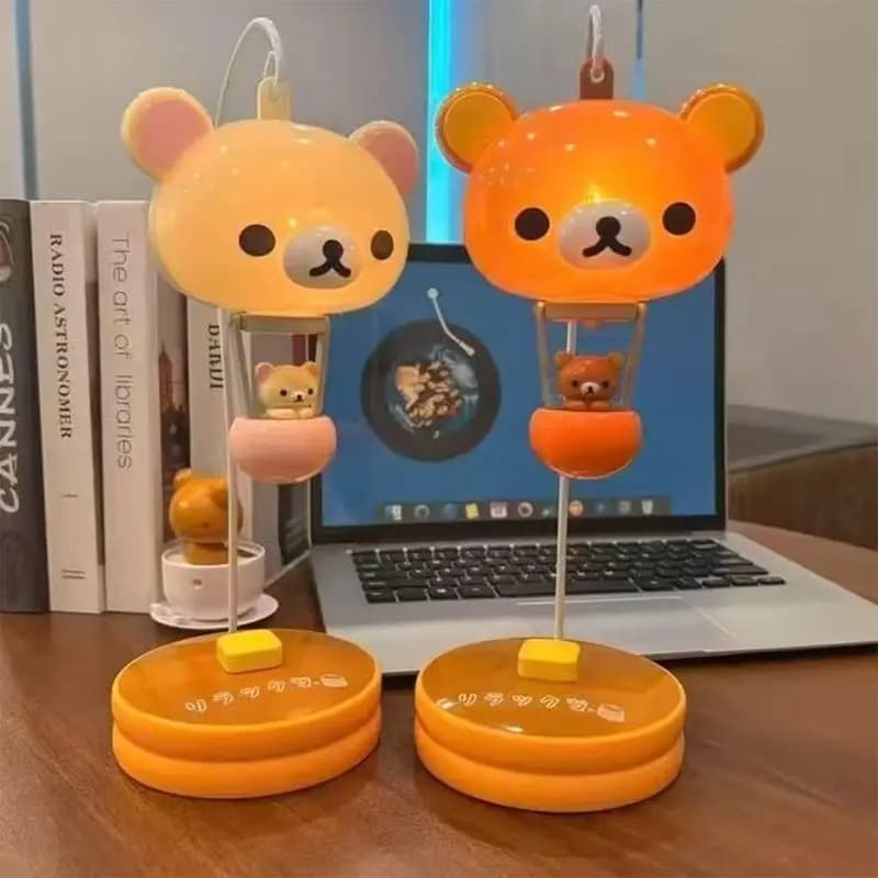 Rilakkuma Cute Bear Table Lamp Desktop Sleep Night Lamp Creative Ornaments For Home Bedroom Study Desktop Decor