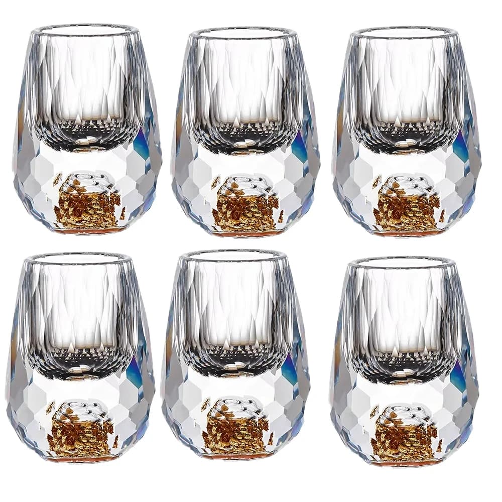 Set di Bicchieri da Vino in Cristallo da 15 ML, Lussuosi e Senza BPA, Adatti per Degustare Liquore Moutai, Superalcolici e Bevande