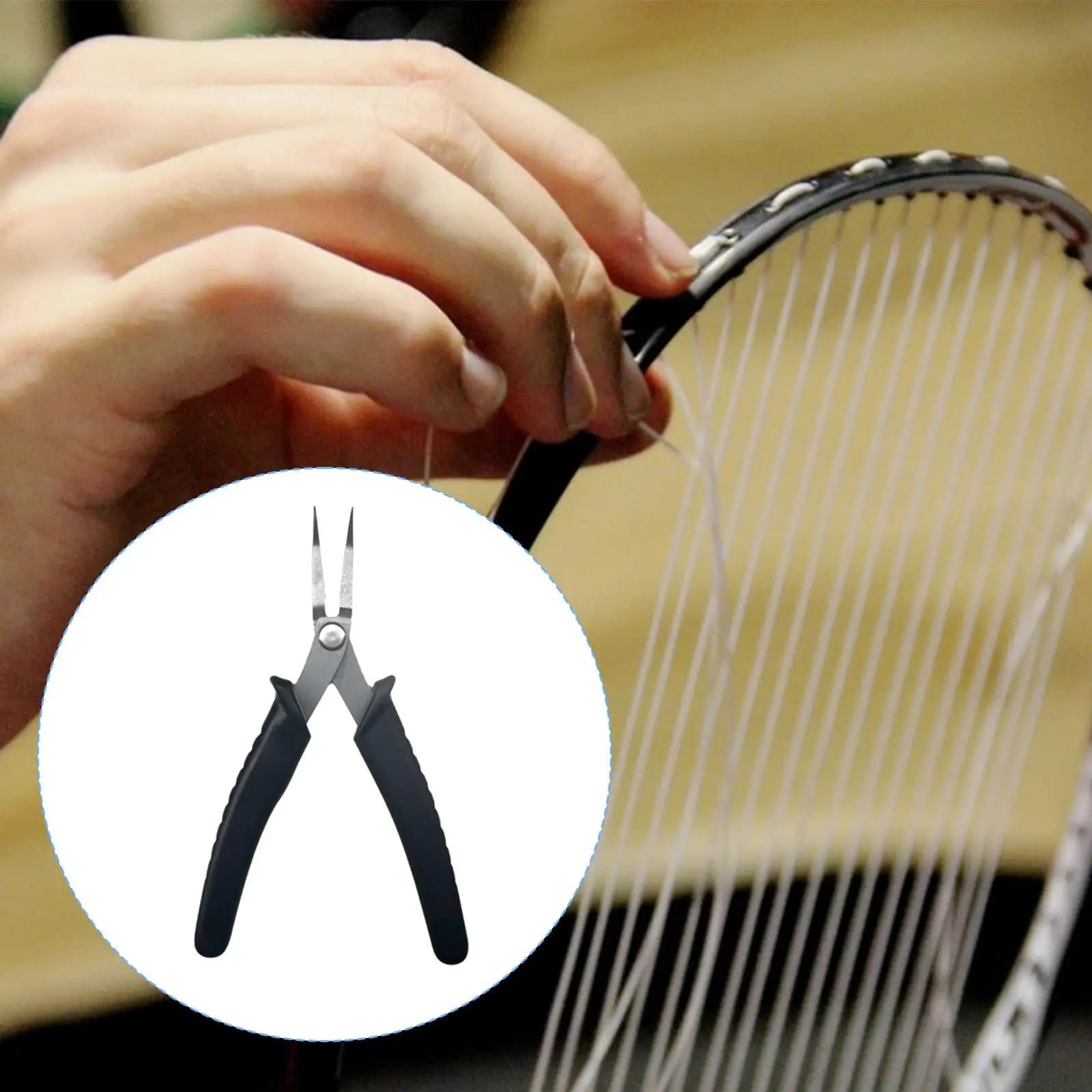 Multifunction Badminton Stringing Pincer Compact Racket Stringers Tool for Tennis Squash Racquet Restringing and Craft Projects