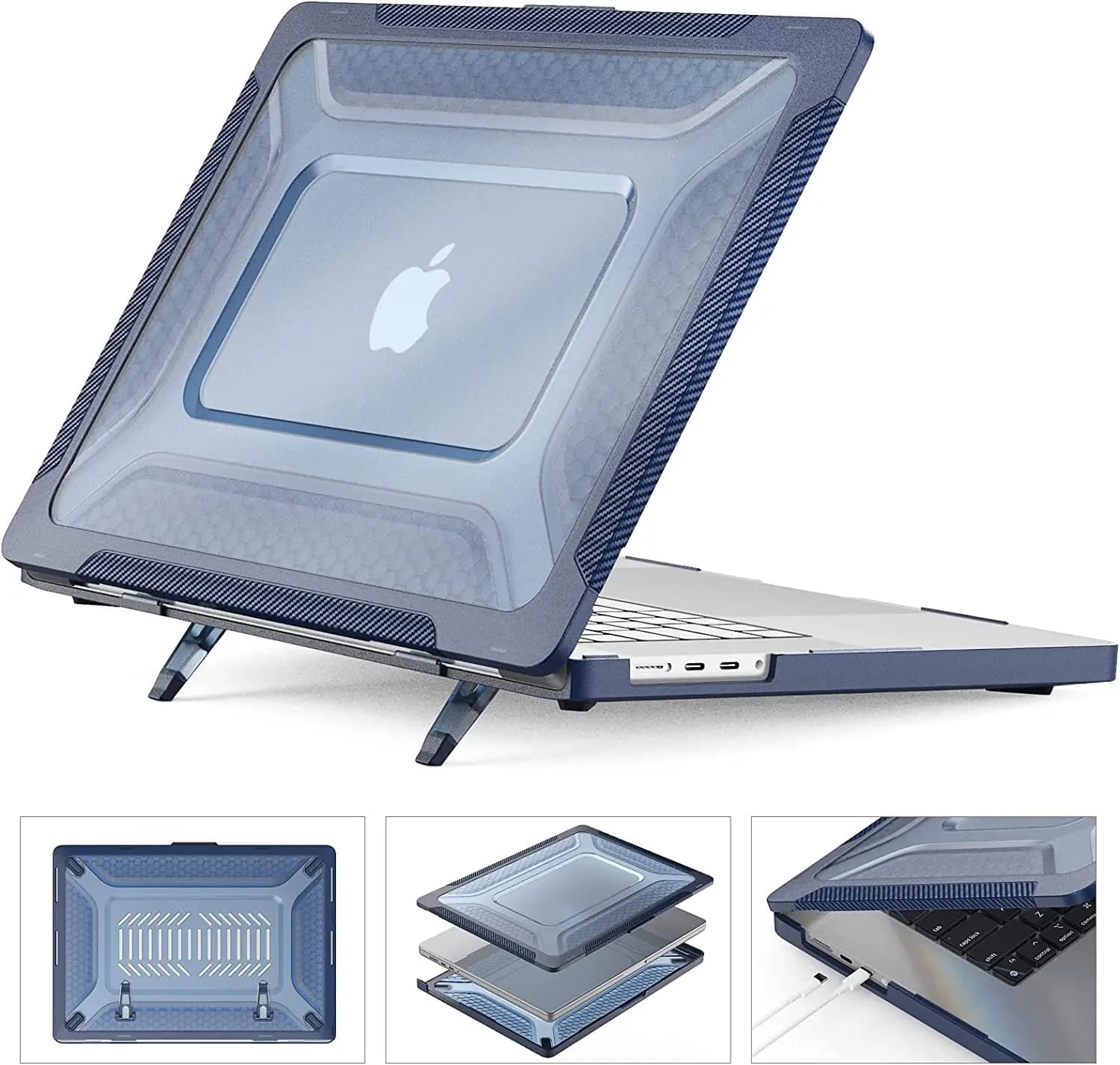 Custodia per laptop per MacBook Pro 14 M5 A3426, Pro 16 M5 A3428, per MacBook Air 15 A3448, Air 13 A3449 M5 - Cover inferiore anti-caduta con supporto