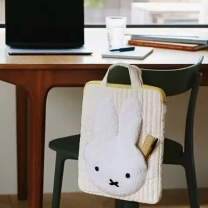 Miffy Quilted Tablet Case in Kawaii Kawai Handbag for 11-12 inch iPad with soft nylon daily transport