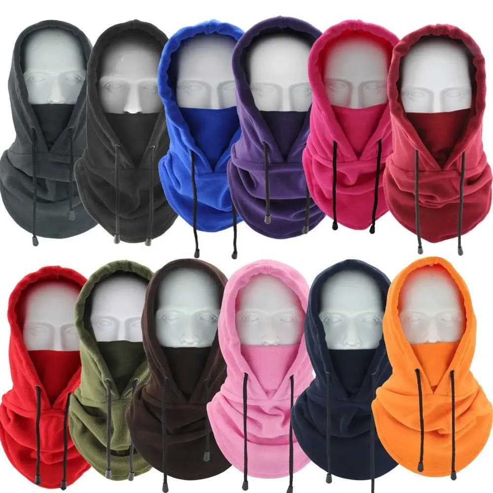 Sunset in Fashionable Polar Pile, Winter Mask for Skiing, Full Cap for Men and Women