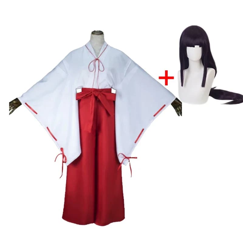 Anime Character Kikyo Cosplay Costume Halloween Carnival Party Ladies Inuyashaes Hag Funny Costumes