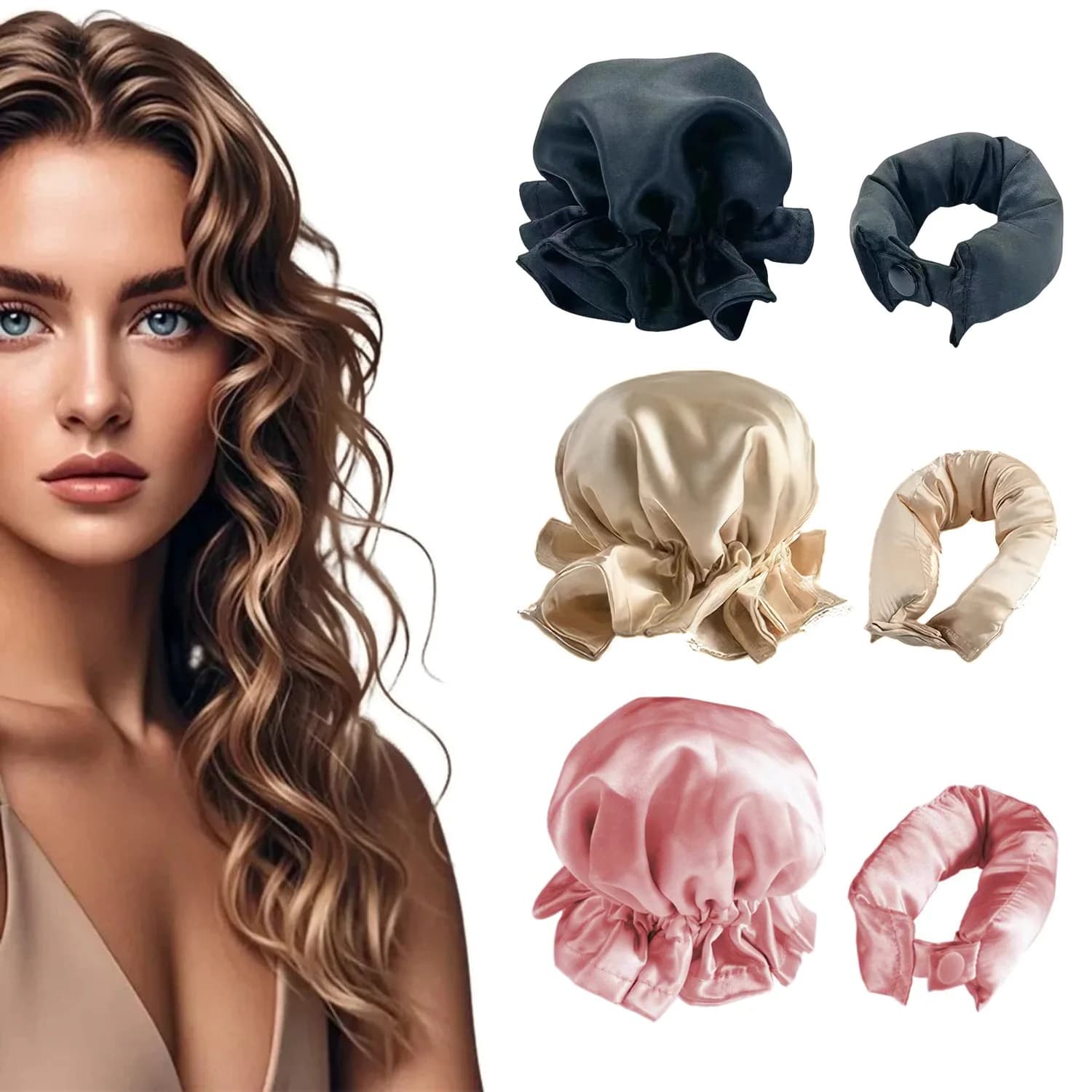 Heat-free hair curling band for silk curls, soft hair roller, new night lazy hair curler, hair styling tools