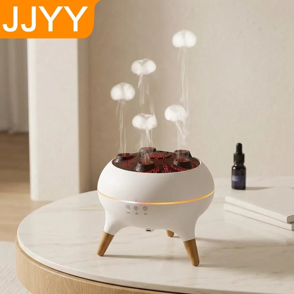 Umidificatore a Nebbia Fredda Ultra Silenzioso, Diffusore di Aromi con 7 Luci LED Colorate e Spegnimento Automatico per Camera da Letto, Casa, Ufficio, Purificatore d'Aria