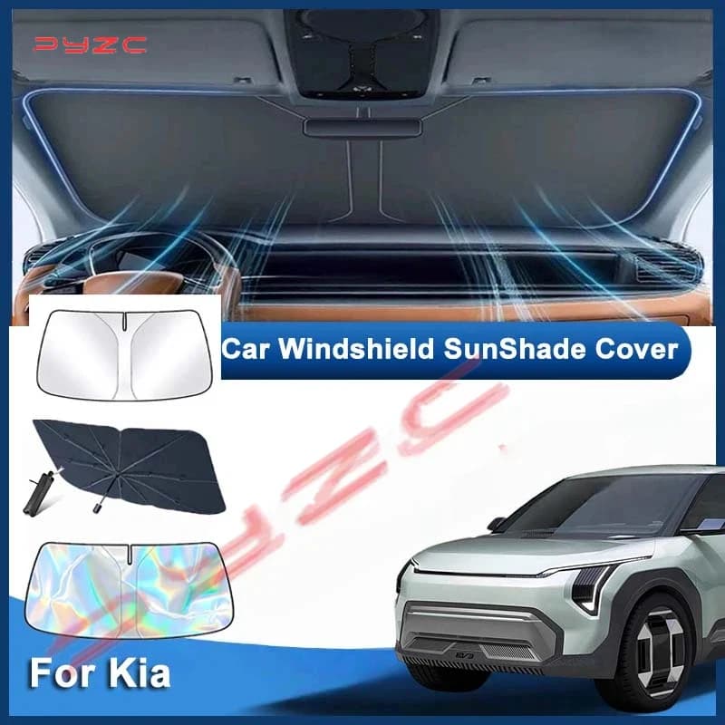 Car Windshield Sun Shade Covers Visors Auto Front Window Sunscreen For kIa NIRO Forte Stinger EV6 Sunshade Accessories
