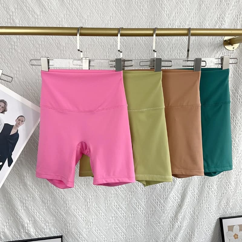 Women's high waist sports yoga shorts, hip lift, fitness, running, cycling, 4 point shorts, women's fast drying yoga shorts