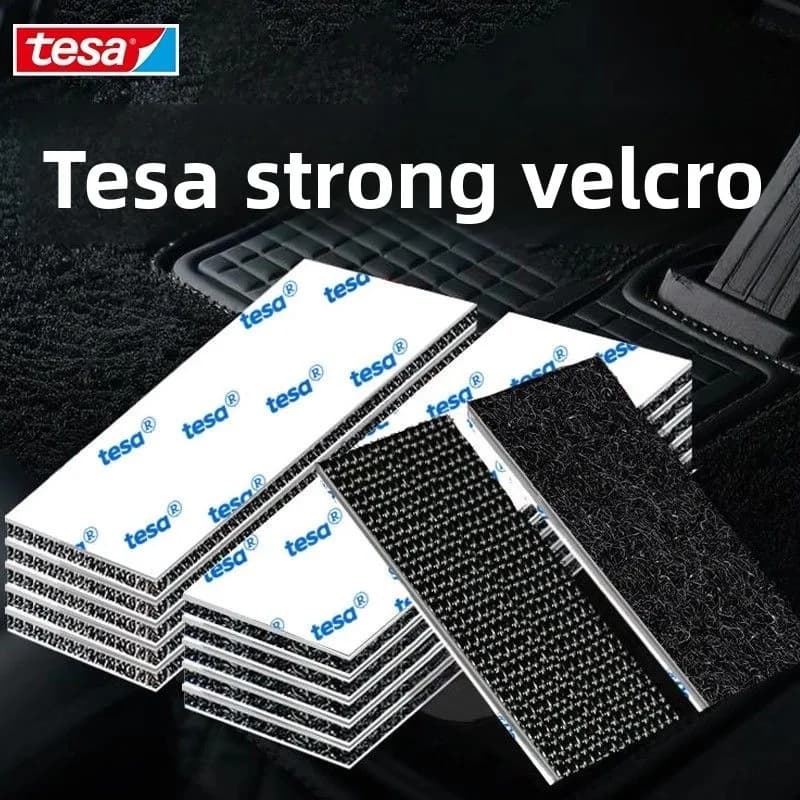Tesa strong adhesive Velcro fastening plug-in car floor mats, high temperature resistant, high viscosity, double-sided adhesive