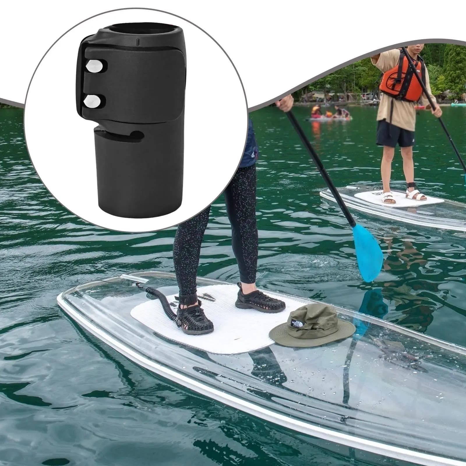 Accessorio Fibbia a Morsetto per Paddle, Parte a Sgancio Rapido in Nylon per Regolatore Asta SUP Kayak